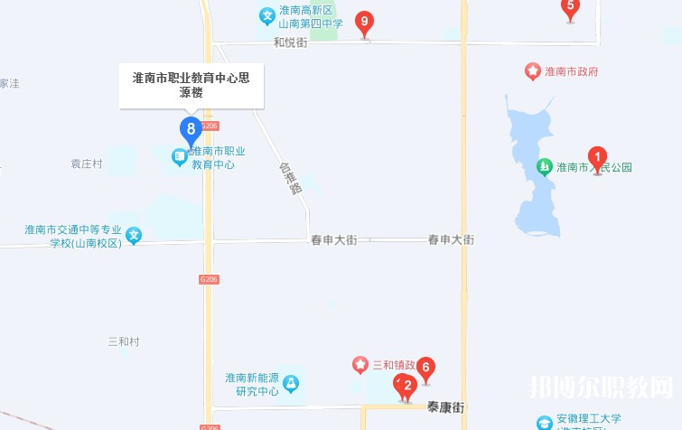 淮南經(jīng)濟(jì)技術(shù)學(xué)校地址，乘車路線